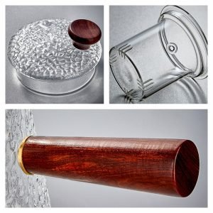 60.9 Fl Oz Large Capacity Amber Borosilicate Vintage Glass Teapot For Sale