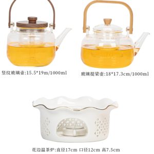 10.1 Fl Oz Pumpkin-shaped Porcelain Teapot And Candle Ceramic Warmer