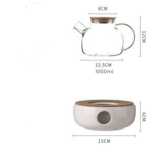 10.1 Fl Oz Pumpkin-shaped Porcelain Teapot And Candle Ceramic Warmer