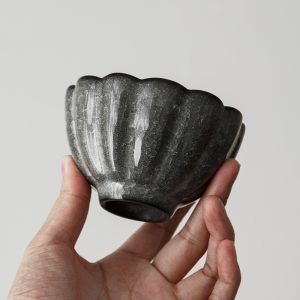 4.4 Fl Oz/130 Ml Peacock And Lotus Golden Gilded Jian Zhan Ceramic Teacups