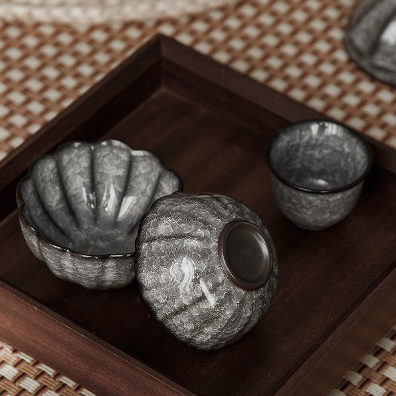 4.4 Fl Oz/130 Ml Peacock And Lotus Golden Gilded Jian Zhan Ceramic Teacups 4.4 Fl Oz/130 Ml Peacock And Lotus Golden Gilded Jian Zhan Ceramic Teacups