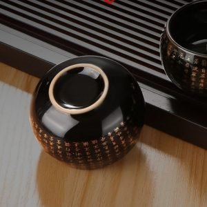 4.1 Fl Oz/120 Ml Buddhist Scriptures Mpale Leaf Jian Zhan Ware Tea Cup For Sale
