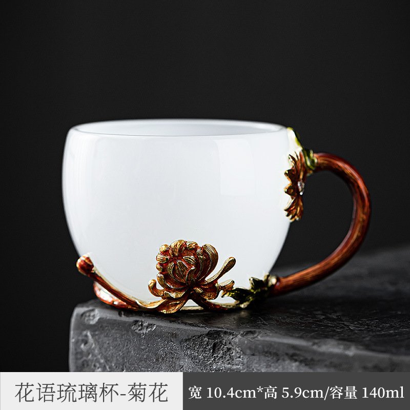 11.8 Fl Oz/350 Ml Blue And White Porcelain Vintage Chinese Tea Mug With Lid And Ceramic Infuser 11.8 Fl Oz/350 Ml Blue And White Porcelain Vintage Chinese Tea Mug With Lid And Ceramic Infuser