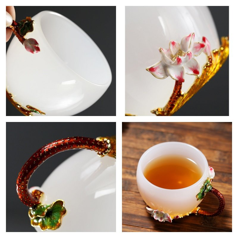 11.8 Fl Oz/350 Ml Blue And White Porcelain Vintage Chinese Tea Mug With Lid And Ceramic Infuser 11.8 Fl Oz/350 Ml Blue And White Porcelain Vintage Chinese Tea Mug With Lid And Ceramic Infuser