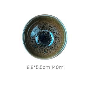 4.4 Fl Oz/130 Ml Cloisonné Fur Style Plum Jian Zhan Ware Teacups