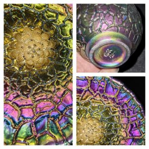 4.4 Fl Oz/130 Ml Peacock And Lotus Golden Gilded Jian Zhan Ceramic Teacups