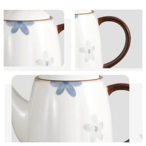 49 Fl Oz/1450 Ml Large Capacity Simple Chinese Vintage Teapot Set