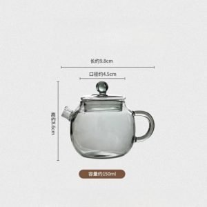 3.4 Fl Oz/100 Ml Antique Hand-painted Flower Porcelain Miniature And Mini Teapot