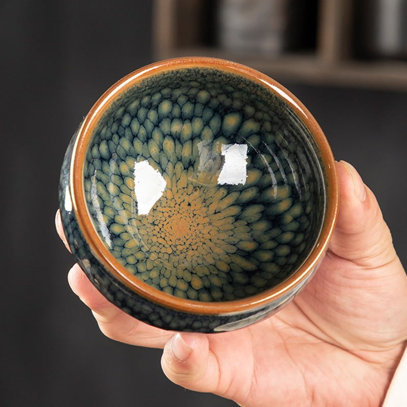 4.4 Fl Oz/130 Ml Cloisonné Fur Style Plum Jian Zhan Ware Teacups 4.4 Fl Oz/130 Ml Cloisonné Fur Style Plum Jian Zhan Ware Teacups