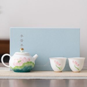 6.1fl Oz/180 Ml Hand Painted Flower Pattern Ceramic Chinese Antique Teapot Set