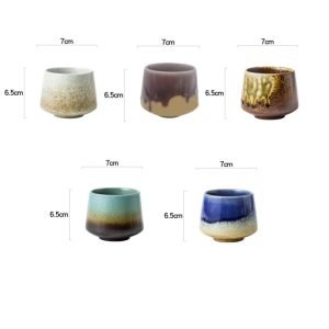 6.8 Fl Oz/200 Ml Blue And White Handmade Vintage Japanese Ceramic Tea Cups And Mugs