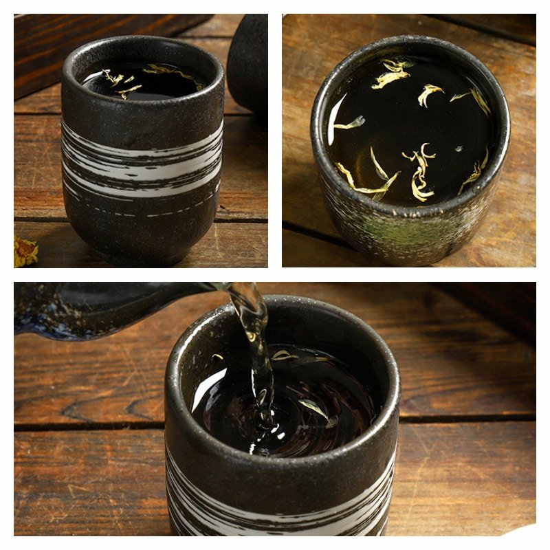 4.1 Fl Oz/120 Ml Japanese Style Wooden Tea Mugs Vintage 4.1 Fl Oz/120 Ml Japanese Style Wooden Tea Mugs Vintage