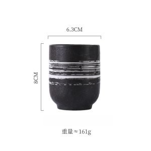 4.1 Fl Oz/120 Ml Japanese Style Wooden Tea Mugs Vintage