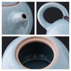 8.1 Fl Oz-9.1 Fl Oz Antique Traditional Chinese Purple Clay Teapot