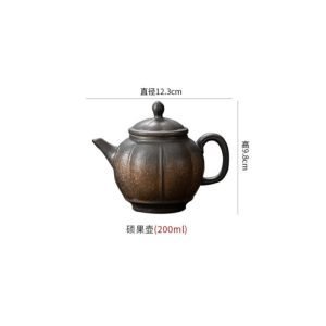 6.8 Fl Oz/200 Ml Pottery Antique Handmade Chinese Clay Teapot And Cup Set