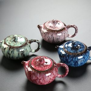 8.1 Fl Oz-9.1 Fl Oz Antique Traditional Chinese Purple Clay Teapot