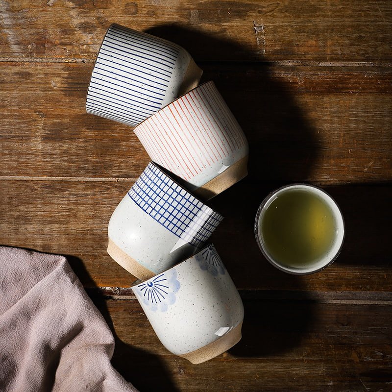 6.8 Fl Oz/200 Ml Blue And White Handmade Vintage Japanese Ceramic Tea Cups And Mugs 6.8 Fl Oz/200 Ml Blue And White Handmade Vintage Japanese Ceramic Tea Cups And Mugs