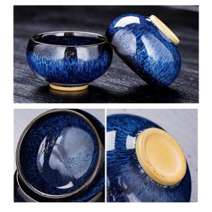 7.4 Fl Oz/220 Ml Traditional Blue Ancient Chinese Teapot And Cup Set