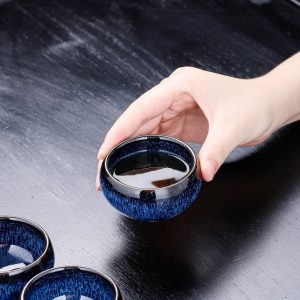 7.4 Fl Oz/220 Ml Traditional Blue Ancient Chinese Teapot And Cup Set