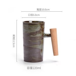 6.8 Fl Oz/200 Ml Blue And White Handmade Vintage Japanese Ceramic Tea Cups And Mugs