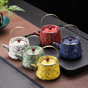 8.1 Fl Oz-9.1 Fl Oz Antique Traditional Chinese Purple Clay Teapot