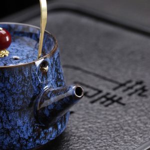 8.1 Fl Oz-9.1 Fl Oz Antique Traditional Chinese Purple Clay Teapot