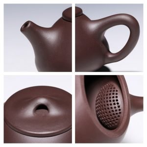 8.1 Fl Oz-9.1 Fl Oz Antique Traditional Chinese Purple Clay Teapot