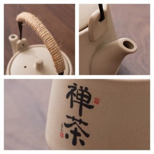 8.1 Fl Oz/240 Ml Antique Blue Ice Crackle Glaze Chinese Teapot And Cup Porcelain Set