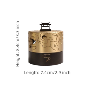 Auspicious Clouds Chinese Antique Brass Incense Burner