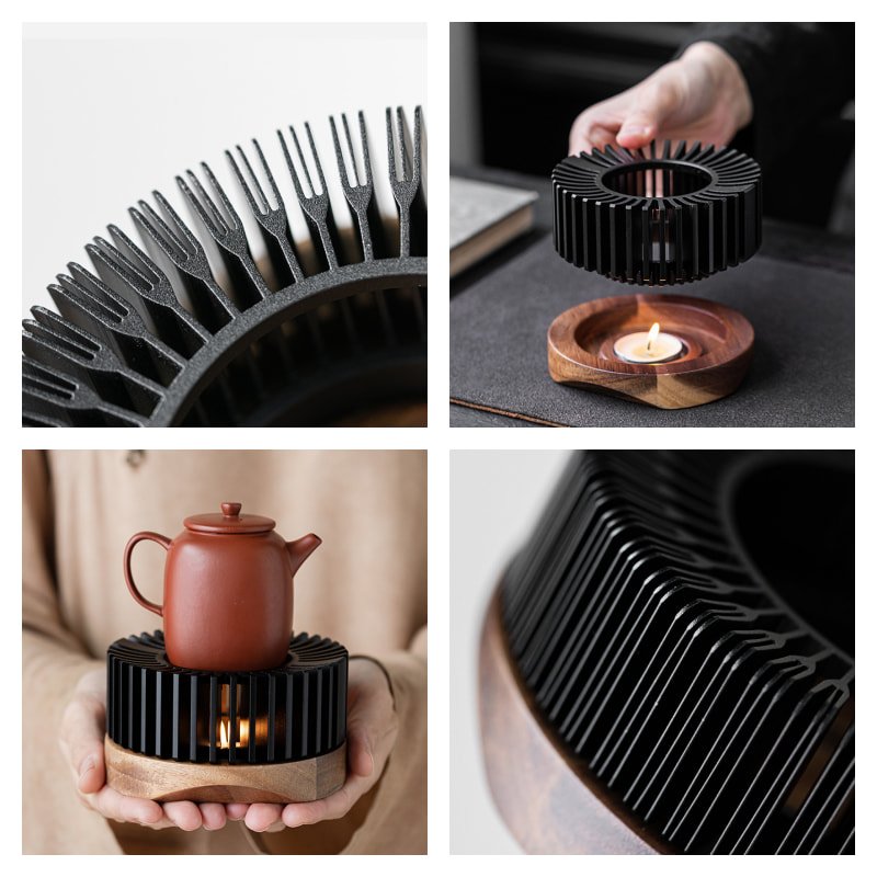 Black And Golden Modern Sleek Teapot Candle Warmer Black And Golden Modern Sleek Teapot Candle Warmer