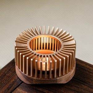 Black And Golden Modern Sleek Teapot Candle Warmer