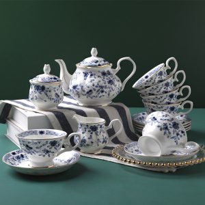 Luxurious And Royal Majestic Horse English Bone China Porcelain Tea Sets For Adults Vintage