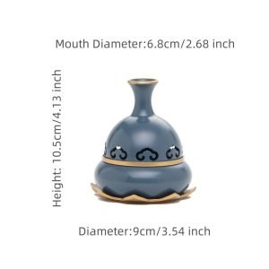 Temple Of Heaven Shaped Chinese Brass Incense Burner Antique