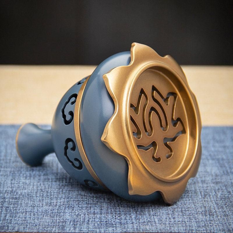 Temple Of Heaven Shaped Chinese Brass Incense Burner Antique Temple Of Heaven Shaped Chinese Brass Incense Burner Antique