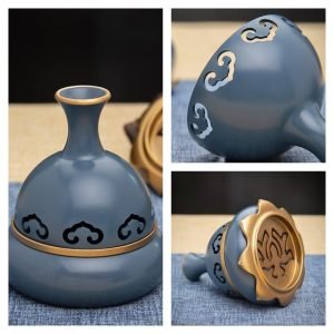 Temple Of Heaven Shaped Chinese Brass Incense Burner Antique