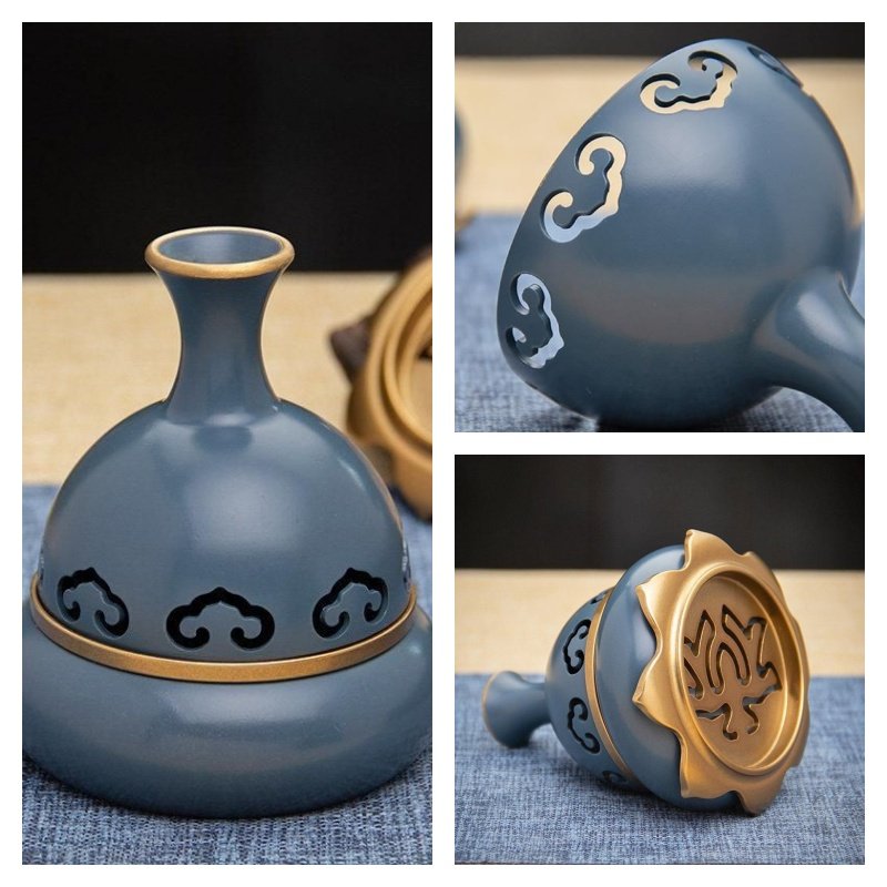 Temple Of Heaven Shaped Chinese Brass Incense Burner Antique Temple Of Heaven Shaped Chinese Brass Incense Burner Antique