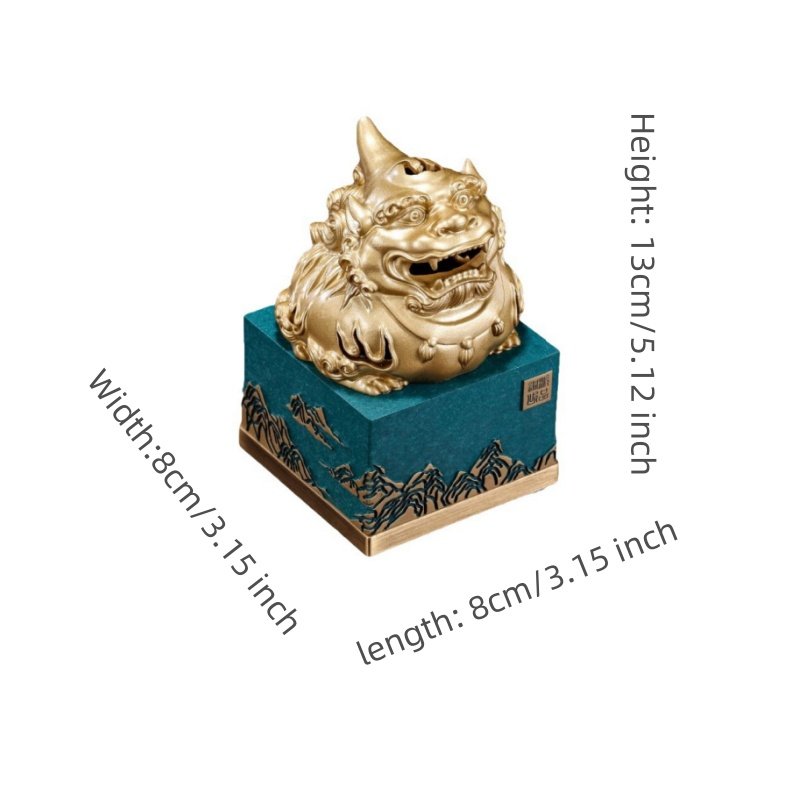 Chinese Foo Dog Antique Brass Incense Burner Chinese Foo Dog Antique Brass Incense Burner