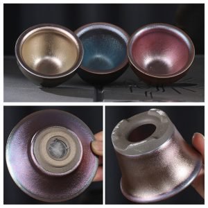 Authentic Handmade Colorful Glaze Pottery Traditional Chinese Tea Set