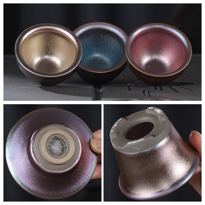 Authentic Handmade Colorful Glaze Pottery Traditional Chinese Tea Set Authentic Handmade Colorful Glaze Pottery Traditional Chinese Tea Set