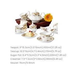 Luxurious And Royal Majestic Horse English Bone China Porcelain Tea Sets For Adults Vintage
