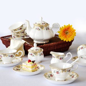 Luxurious And Royal Majestic Horse English Bone China Porcelain Tea Sets For Adults Vintage