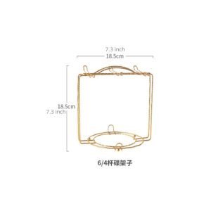 Striped Elegance Blue And Gold Hand Painted Bone China Vintage Tea And Coffee Set For Adults