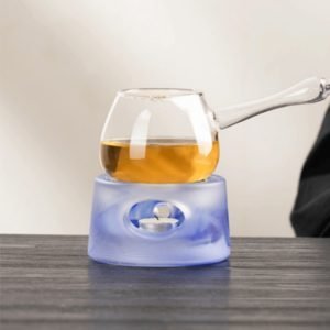 Black And Golden Modern Sleek Teapot Candle Warmer