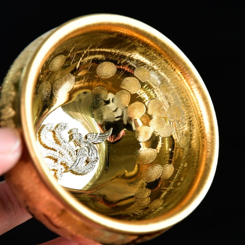 6.1 Fl Oz/180 Ml Dragon And Phoenix Oil Spot Jian Zhan Ware Tea Cups For Sale 6.1 Fl Oz/180 Ml Dragon And Phoenix Oil Spot Jian Zhan Ware Tea Cups For Sale