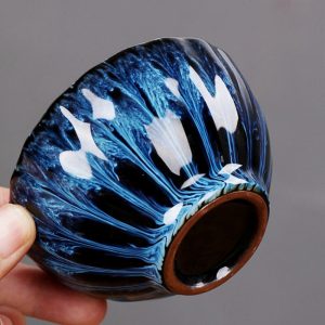 3.4 Fl Oz/100 Ml Golden Gilded Lotus Jian Zhan Ware Tea Cup