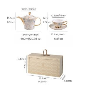 Luxurious And Royal Majestic Horse English Bone China Porcelain Tea Sets For Adults Vintage