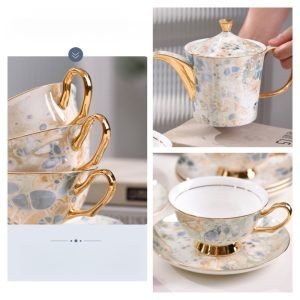 Luxurious And Royal Majestic Horse English Bone China Porcelain Tea Sets For Adults Vintage