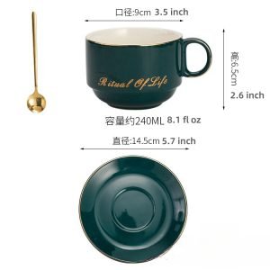 Embossed Pattern And Pumpkin-shaped Bone China Cheap Vintage Style Tea Cups With Saucers For Sale