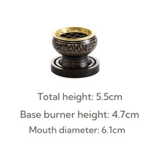 Handcrafted Intricate Carving Indian Antique Brass Incense Burner