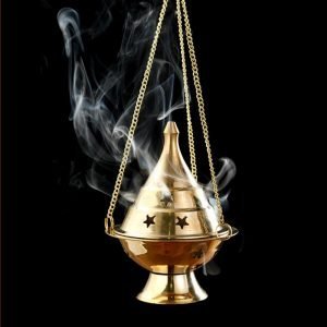 Hanging Indian Antique Brass Incense Burner